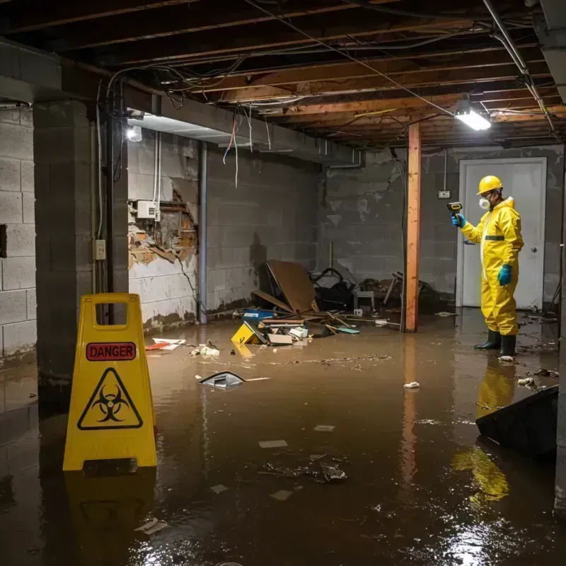 Flooded Basement Electrical Hazard in Charleston, AR Property